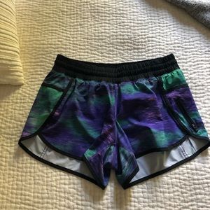 Lululemon Tracker shorts. SZ 10. GUC. Lined. Zip pocket. Pet and smoke-free home